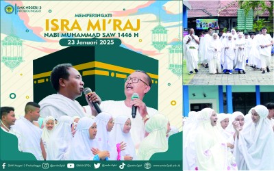 PERINGATI ISRA MI'RAJ, SMK NEGERI 3 KOTA PROBOLINGGO HELAR MANASIK HAJI