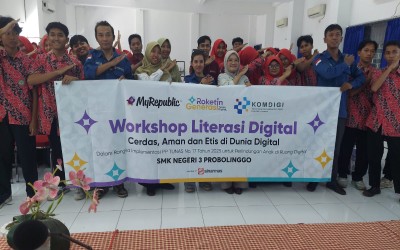 MYREPUBLIC BERSAMA KEMENTERIAN KOMUNIKASI DAN DIGITAL GELAR WORKSHOP LITERASI DIGITAL DI SMK NEGERI 3 PROBOLINGGO